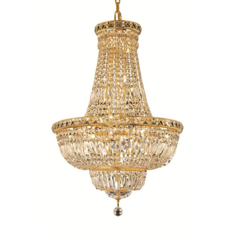 Stinnett 22 - Light Empire Chandelier, Gold, Royal Cut