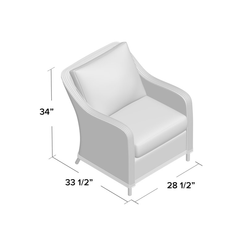 Sky Premium All-Weather Wicker Outdoor Lounge Chair, Aquamarine Outdura®