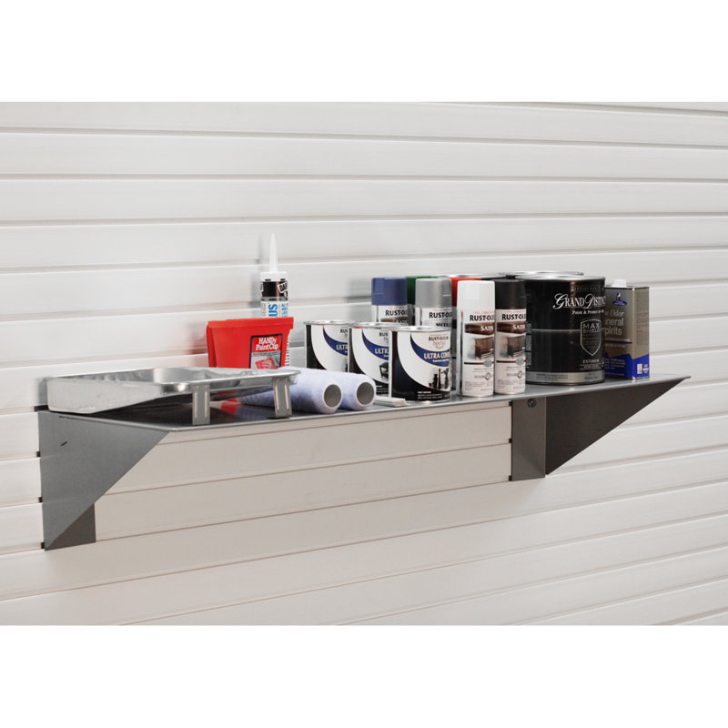 Slatwall Large Metal Shelf, 48" H x 15.5" W x 10" D