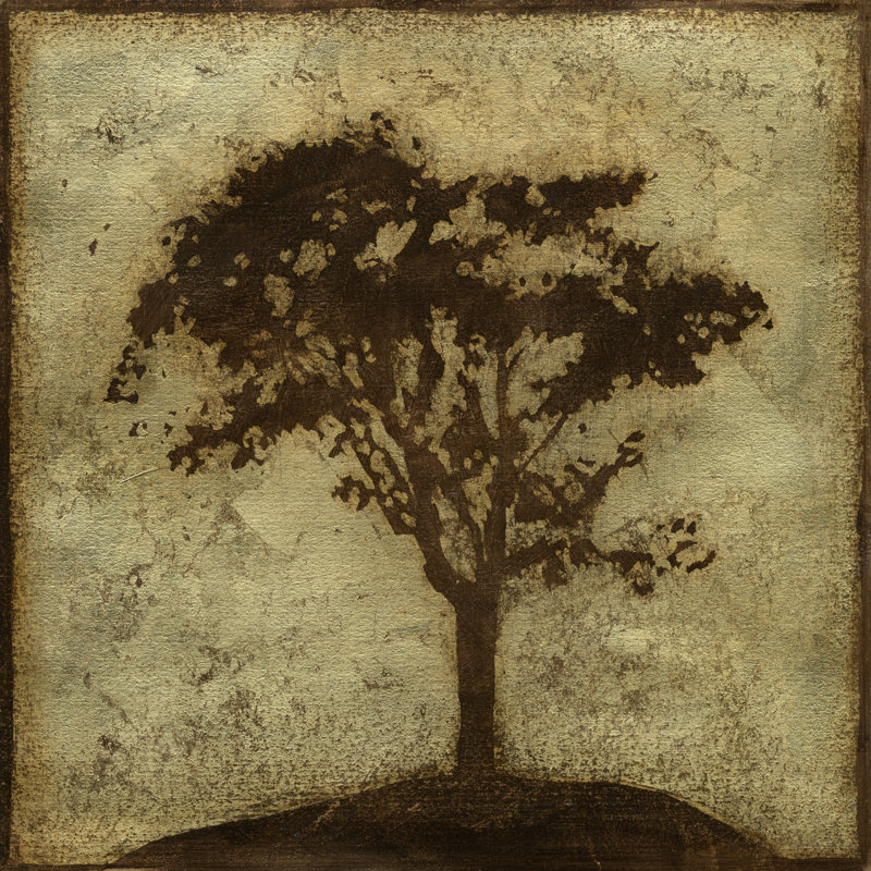 Gilded Tree IV by Megan Meagher - Wrapped Canvas Painting, 30cm H x 30cm W x 3.8cm D