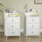 Nightstand With Outlets & LED Lights, End Table With3 Drawers & 2-Tier Open Shelf, Bedside Table For Bedroom-409030638