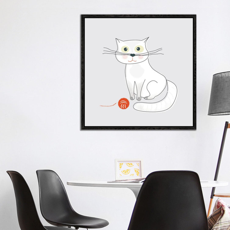 White Cat by Show Me Mars - Gallery-Wrapped Canvas Giclée on Canvas