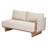 Mysa Modern Coastal Outdoor Solid  Acacia Wood Sofa with Cushions for Garden, Balcony, Backyard-127547341