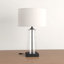 Lampe de table haute 27,5 "avec abat-jour en tissu Dax / bronze noirci / blanc Dax-2123712817
