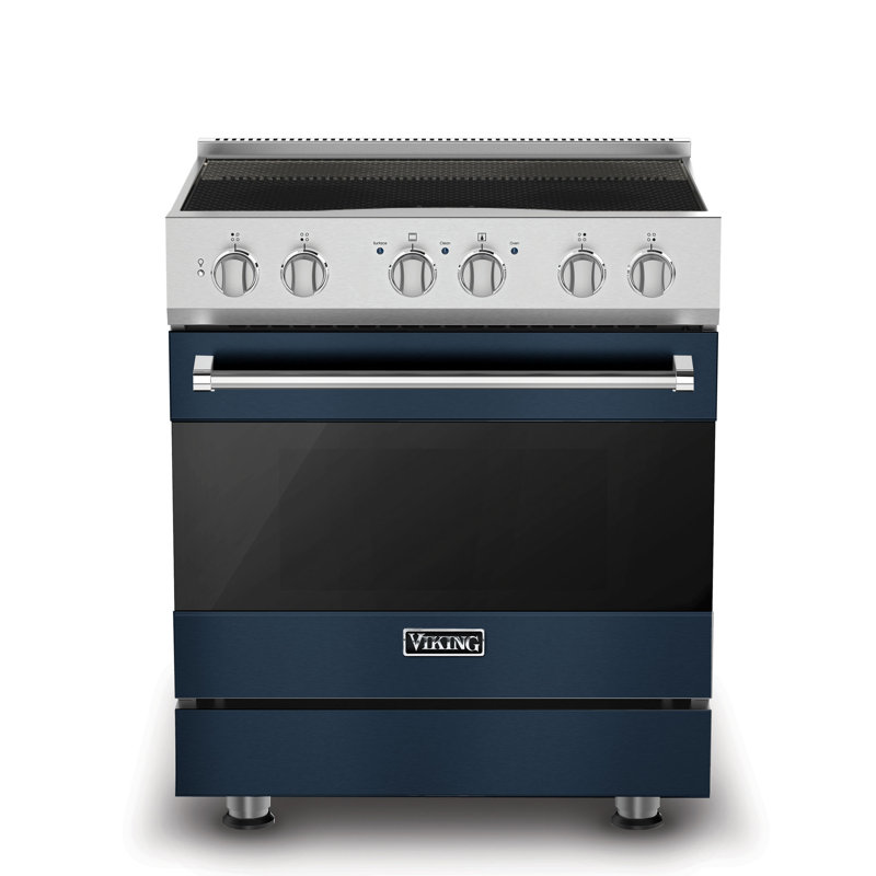 30" Induction Range, Slate Blue