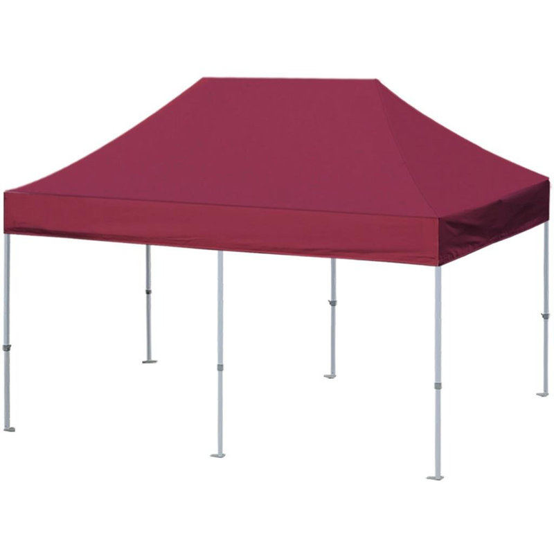 Amaziyah 96'' W x 96'' D Steel Pop-Up Canopy, Burgundy, 10ft x 20ft