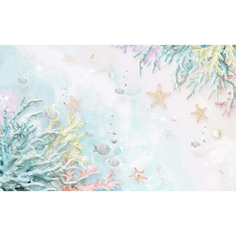 Papier peint amovible paysage marin, L 48,96 po x l 75 po