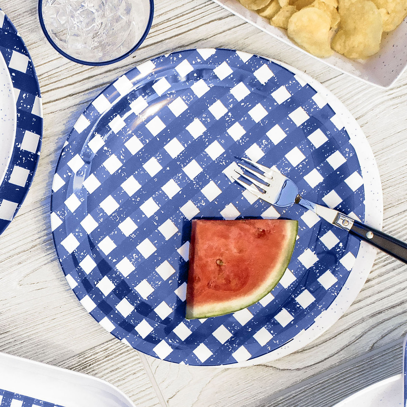 Calia Melamine Dinner Plates, Service for 8