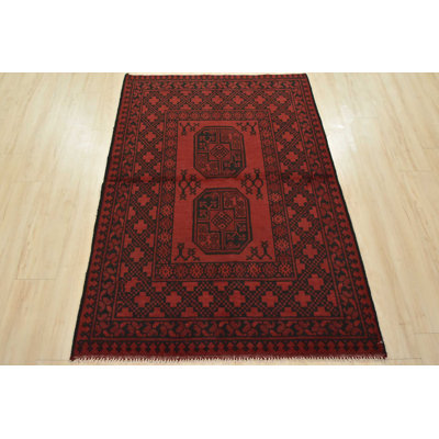 Tapis unique rouge de 3 pi 11 po x 5 pi 8 po