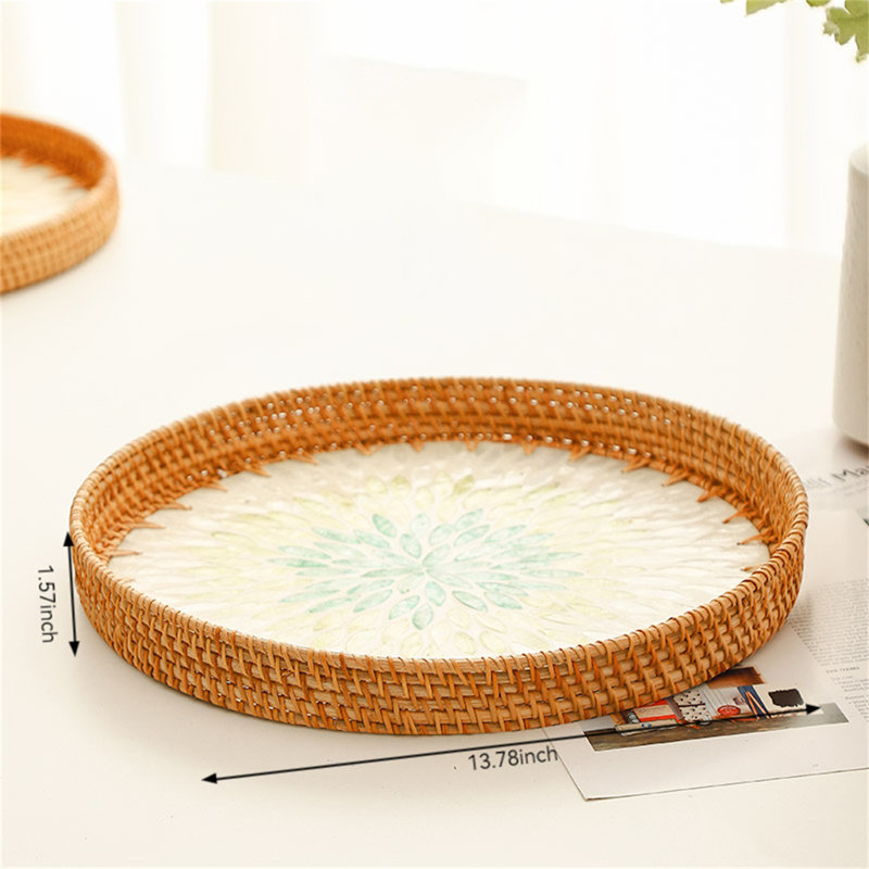 Alynda Bamboo Tray, 1.57" H x 13.78" W x 13.78" D