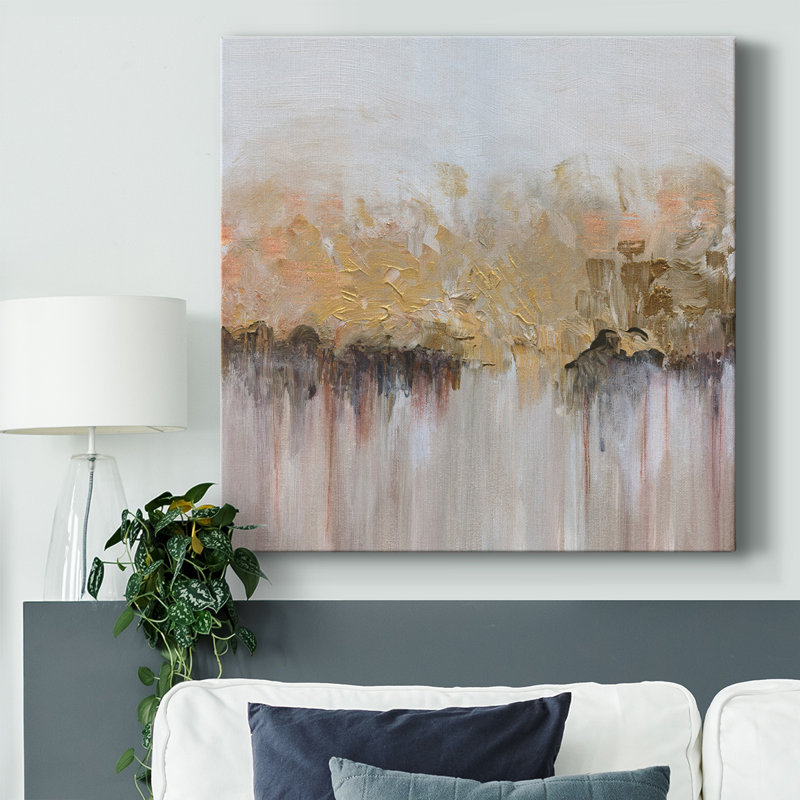 Champagne Shadows-Gallery Wrapped Canvas, 16" H x 16" W