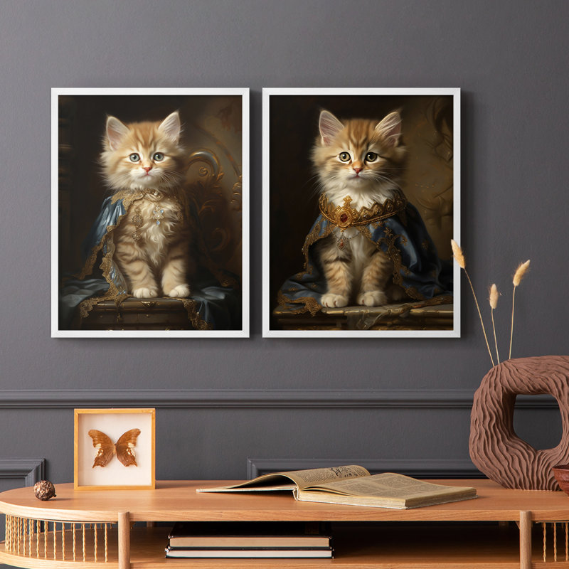 ANIMALS Series CXCII - reproduction encadrée de qualité supérieure - prête à être accrochée - aucun clou requis - aucun clou requis