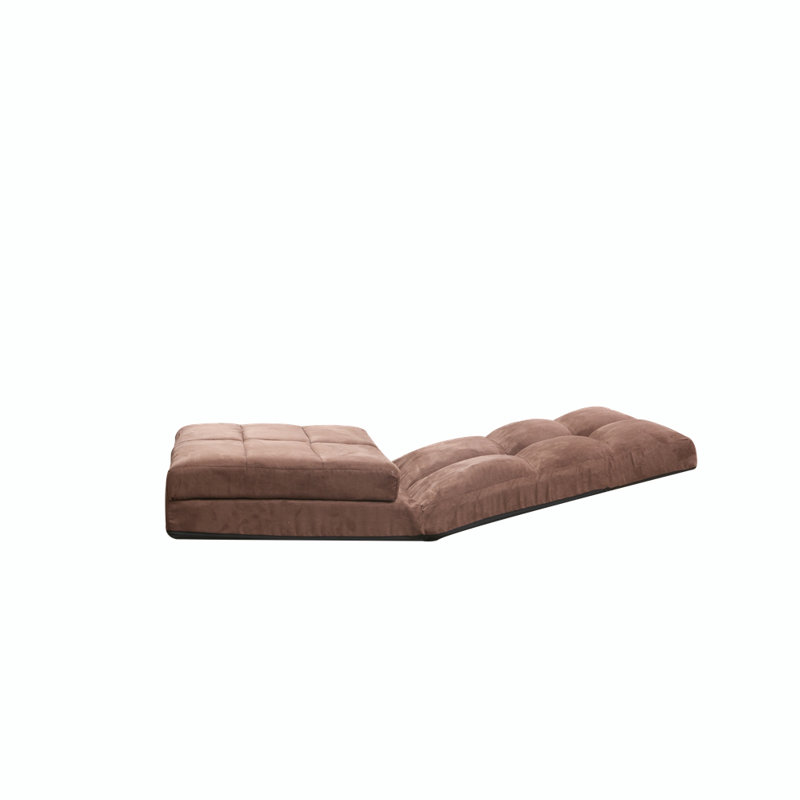 Triple Fold Down Sofa Bed, Brown Linen