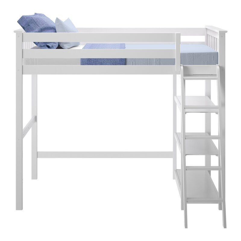 Lit mezzanine simple Jammel Kids, Blanc