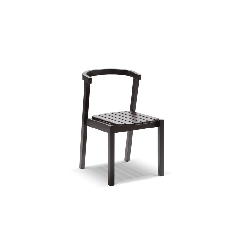 Calme Jardin Patio Dining Side Chair, Dark Brown