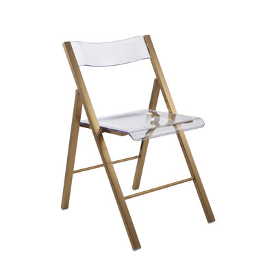 Chaise d'appoint pliante en acrylique Tabris Modern