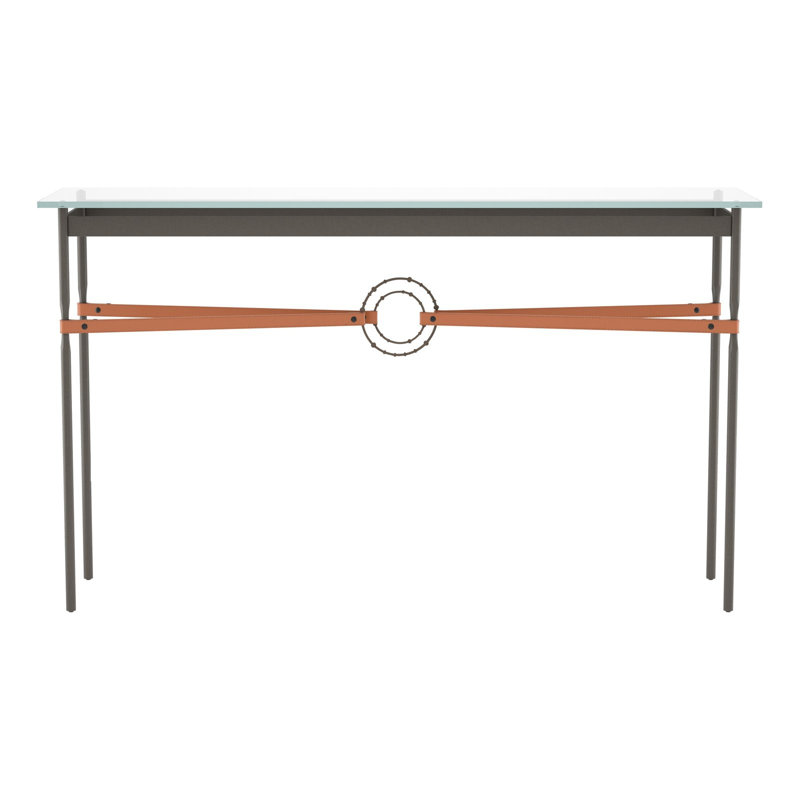 Console Equus, Fumée foncée, Bronze, Cuir noir