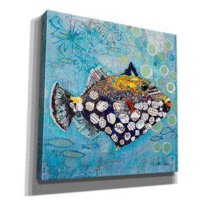 «Clown Triggerfish on Canvas» par St. Hilaire Elizabeth, reproduction
