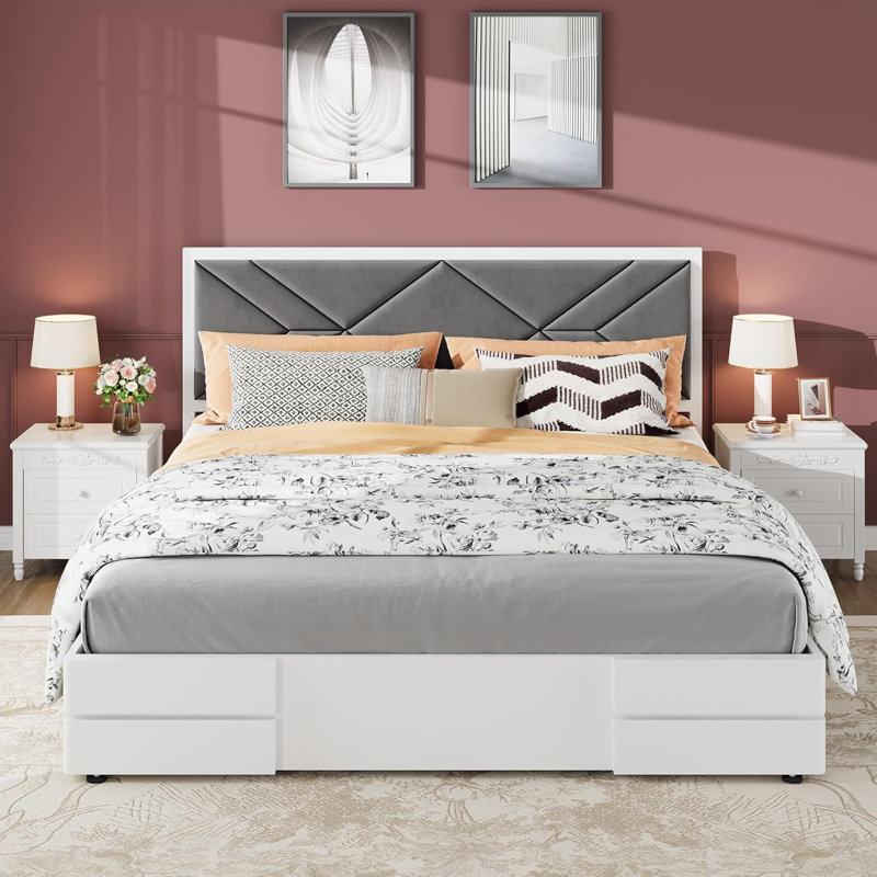 White Bed Frames, Queen