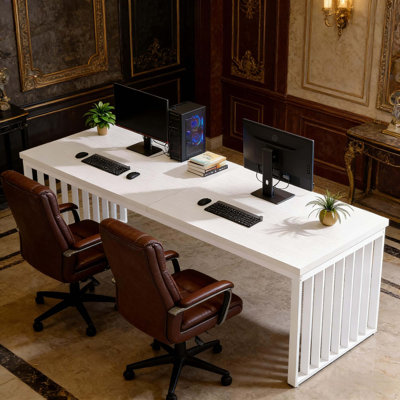 Bureau long, bureau d'écriture pour deux personnes, bureau de direction, bureau d'ordinateur, bureau de jeu
