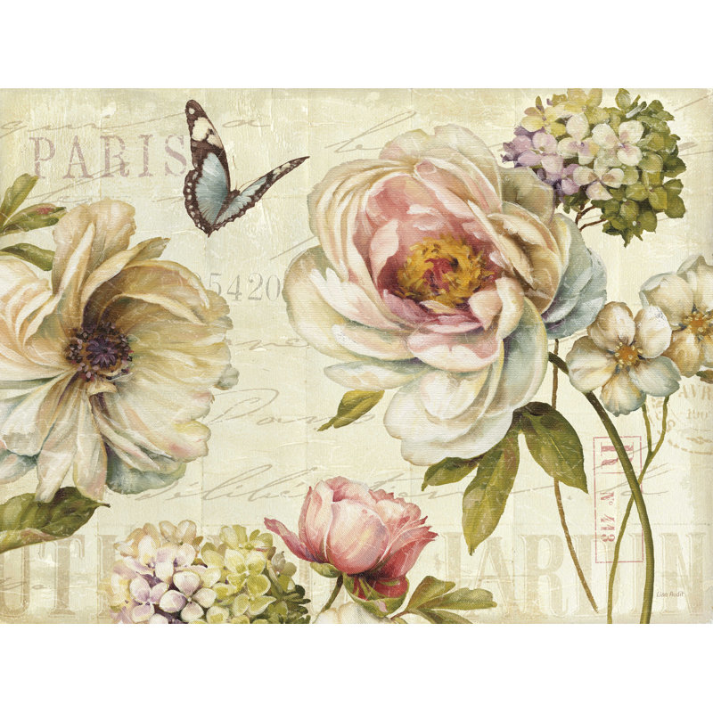 "Marche de fleurs IV" par Lisa Audit - reproduction d'art sur toile tendue, H 30 po x l 40 po
