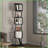 Bookshelf 6-Tier 360° Rotating with Acrylic Plates &amp; Anti-Toppling Base | Black | Particle Board