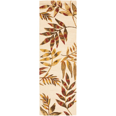 Soho Hand Tufted Wool & Viscose Pile Floral Rug in Beige