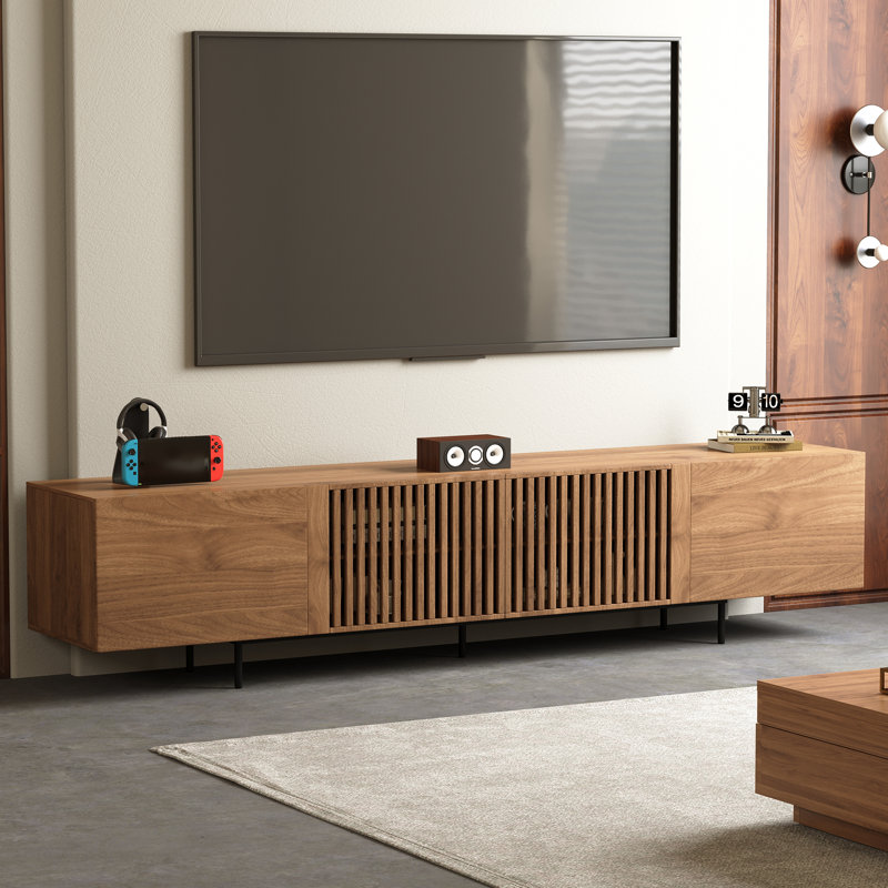 94.48" Media Console TV Stand for Living Room with Large Storage, Modern Style
