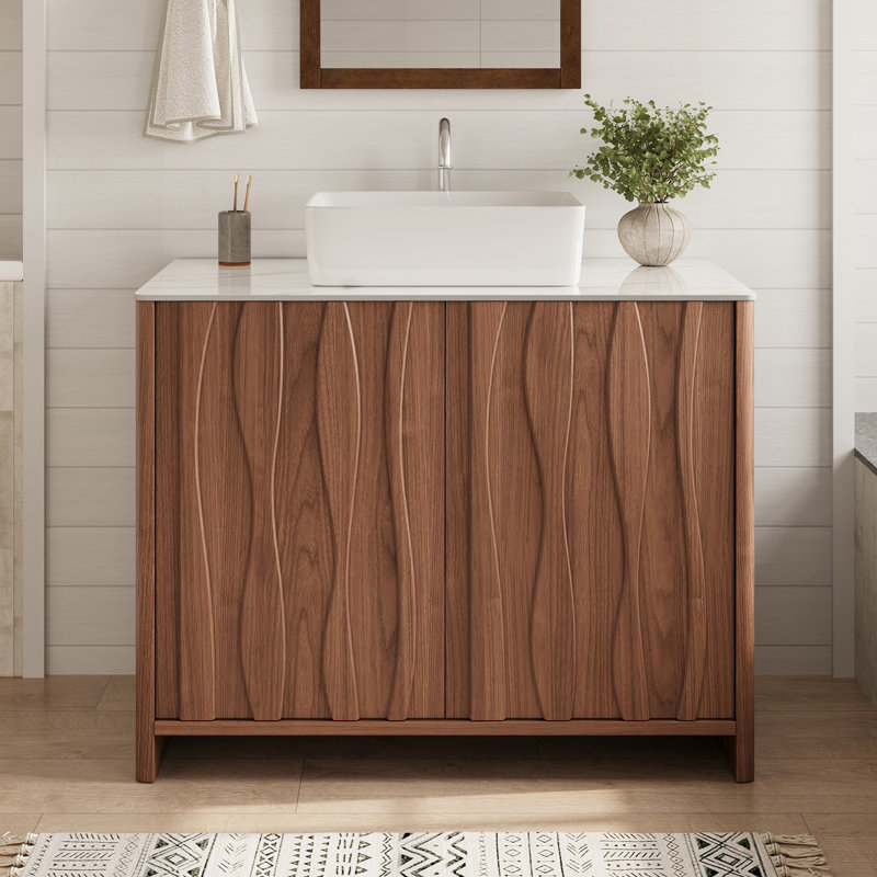 Meuble-lavabo sur pied 35,4 po