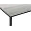 Table basse contemporaine de style contemporain avec stratifié gris et pieds en métal pour les salons modernes, conception peu encombrante