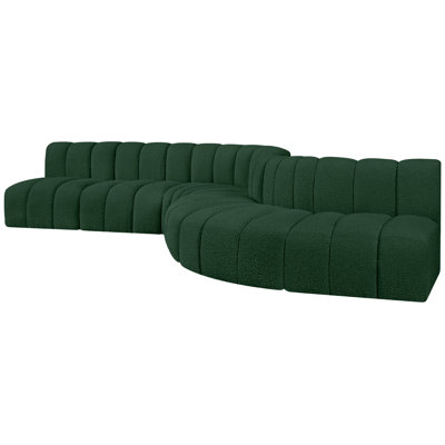 Hrishaan Upholstered Curved Sectional Reversible