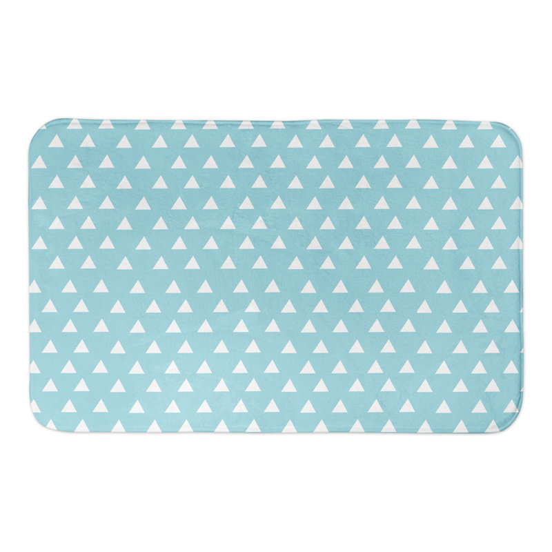 Tapis rectangulaire antidérapant pour salle de bain Achiles, Bleu