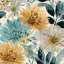 Papier peint floral aquarelle amovible moderne