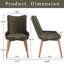 Ensemble de 2 chaises de salle à manger rembourrées Modern avec chaises d'appoint en velours de tissu avec pieds en bois massif-737568249