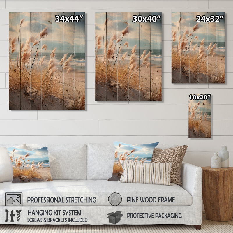 «Beach Photo Coastal Harmony I» sur bois, H 40 po x l 30 po x P 0,78 po