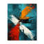 Impossible Logic Of Love Abstract In Teal - Peinture abstraite d'horloges murales-99637224