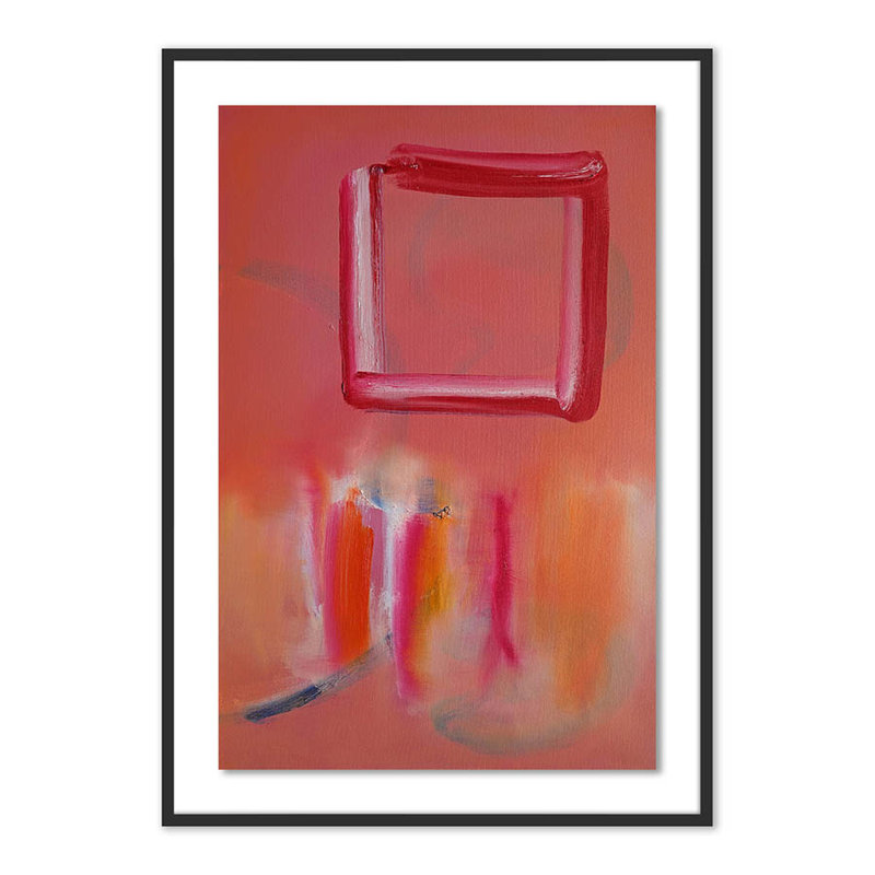 Souk Daylight Print by Charles Stuart, Black, 48" H x 34" W x 2.5" D, Red/Yellow/Black/Orange/Pink