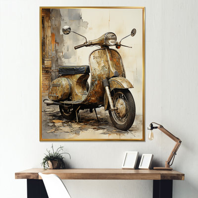«Vintage Scooter Ride On», reproduction sur toile