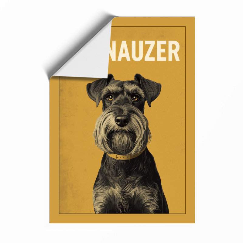 Schnauzer Portrait Modern - Framed Print, A2 - 59.4 x 42.0 cm, Unframed