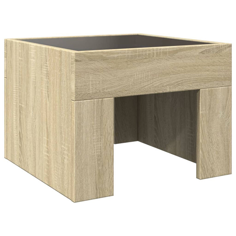 Daouia 40cm W Manufactured Wood Bedside Table, Sonoma Oak