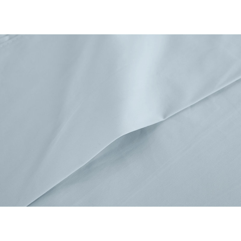 Full Percale Blue Cotton Deep Pocket Sheet Set