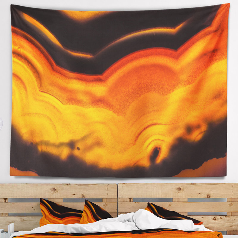 Tapisserie abstraite en agate, H 32 po x l 39 po