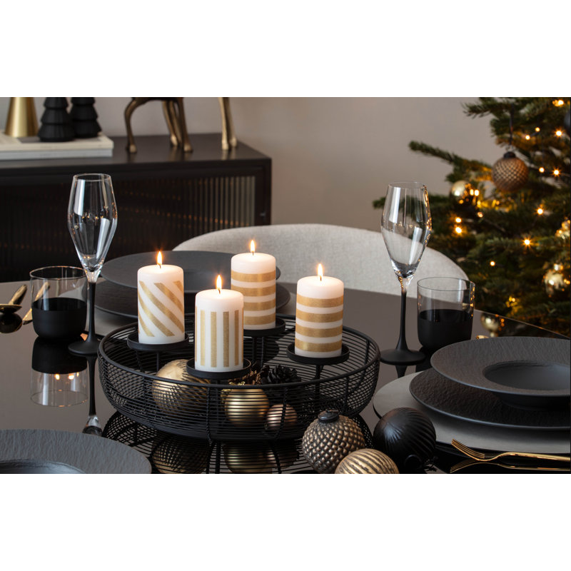 Villeroy & Boch - Christmas Chic Advent Wreath, Black, Christmas Decoration, Modern, Elegant, Metal