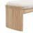 Sandy Rubberwood Bench With Soft Cushion Seat