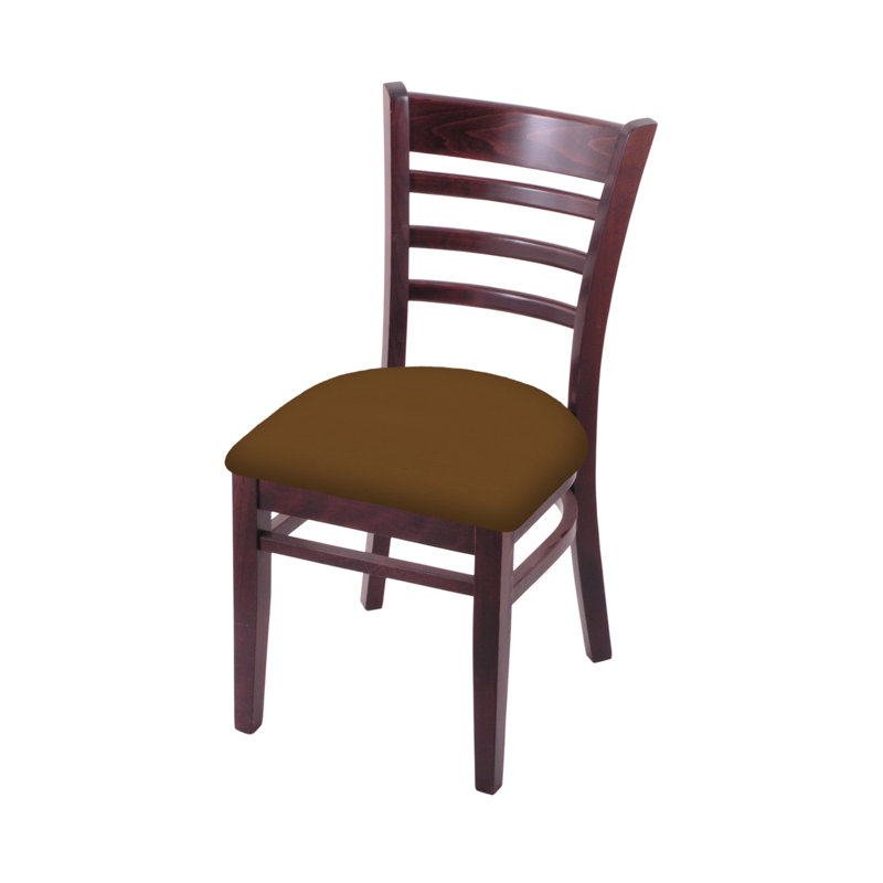 18'' H Upholstered Beech Side Chair, Dark Cherry, Canter Thatch