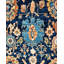 Tapis unique bleu / beige / orange de 6 pi 6 po x 9 pi 7 po Deliylah