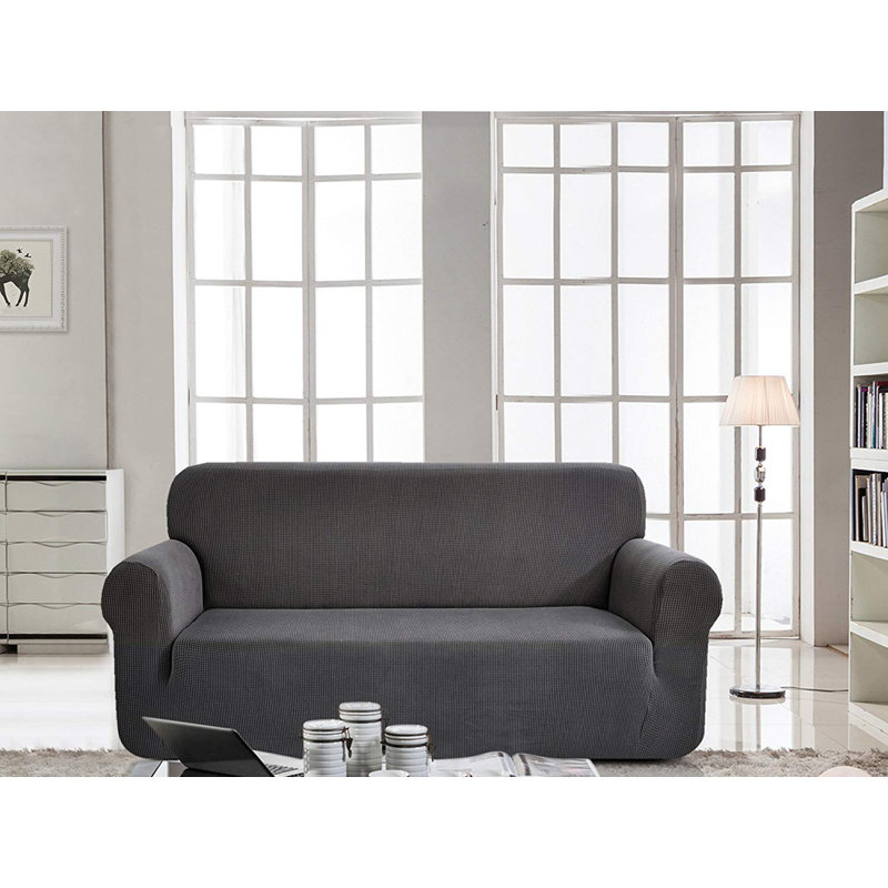 Housse pour causeuse à coussins carrés/rectangulaires, Gris, H 23 po x l 70 po x P 24 po