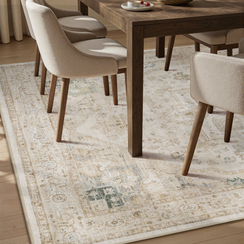 Tapis taupe doux lavable à la machine pour le salon, la chambre à coucher, Taupe, Rectangle 10' x 14'