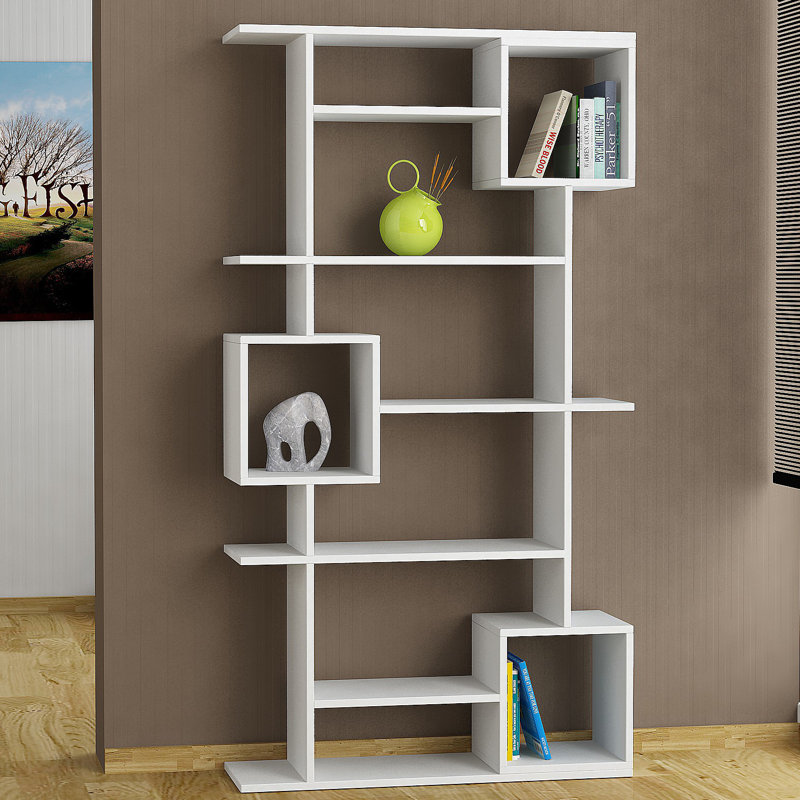 Pearson 6-Tier Freestanding Bookcase with Open Compartments, White