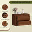 Ensemble de 2 tables de chevet avec station de recharge cachée, table de chevet étroite avec 2 prises de courant, ports USB et de type C, tiroir et tablette ouverte, table de bout à grain de bois pour les petits espaces de chambre à coucher (noyer brun, l 33 po)-606047674-618220091-620734400